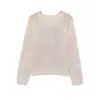 Atacado de Roupas Femininas Transfronteiriças Estilo Europeu e Americano Tricô Manga Longa Primavera 2026 Nova Moda Versátil Malha Solta
