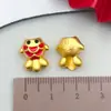 Accesorios para Joyería DIY Colgante de Pez Dorado que Conserva el Color Amuleto de Bendición Estilo Chino Pulsera de Hilo Rojo Accesorio para Collar Colgante