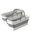 Cubo Plegable para Mopa de Plástico, Cubeta Rectangular para Almacenamiento de Agua con Ruedas, Cubo para Mopa de Gran Capacidad