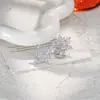 Brincos de Zircônia Estilo Europeu e Americano Floco de Neve Oversized Luxo Acessível Brincos Modernos Elegantes Argola com Pino de Prata Esterlina 925 Luxo Acessível High-End
