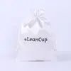 Bolsa de cordón de satén suave como la seda con logotipo personalizado, bolsa para colgar collares, pendientes, cosméticos, pelucas, almacenamiento, bolsa de regalo de alta gama