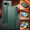 Adequado para Capa de Couro para Celular Dobrável Google 10Proxl Linha Tricolor Capa de Couro Magnética para Celular Pixel9A Anti-Queda para Negócios