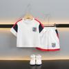 Traje de verano de manga corta para niños coreanos 2025 Nuevo Verano Celebridad de Internet Calle Frita Ropa deportiva infantil Guapo Moderno