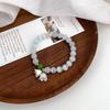 Pulseira de Flor Lírio-do-vale de Concha Feminina Verão Estilo ins Design de Nicho Senso Pedra Olho de Gato Pulseira Presente de Joia para Namorada