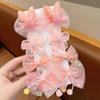 Accesorio para el Cabello con Lazo de Niña Princesa Pinza para el Cabello Infantil Adorno de Tela para el Cabello Pinza de Encaje para Flequillo de Niña Flor
