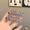 Presilha de Cabelo Pérola Cristal Roxa, Presilha Bico de Pato, Presilha para Franja Lateral, Presilha para Franja da Testa, Acessório de Cabelo Elegante Versátil para Mulheres