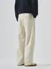 Roupas Masculinas Apo Calças Casuais Masculinas com Cadarço Transfronteiriças Outono e Inverno Tendência Versátil Soltas Retas Sarja Lã Calças