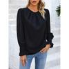 ¡En stock! Especialmente Diseñado para Exportación Transfronteriza Temu Ropa de Mujer 2024 Amazon Verano Nuevo Tops de Color Puro Camisas de Manga Larga