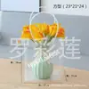 Bolsa de Presente Portátil Lua Cheia Quadrada Transparente Moda Casamento Planta Verde Suculenta Bolo Para Levar Embalagem de Presente Doce