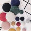 Joyería al por mayor otoño e invierno hebilla de tela simple retro versátil estilo académico aretes aretes materiales hechos a mano DIY