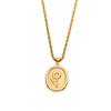 Selecciones de Influencers de Estilo Ins Europeo y Americano Cadena Clavicular Chapada en Oro de 18K Cadena Golden Retriever Collar con Colgante de Acero de Titanio Dorado Que No Se Desvanece