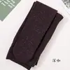Meia-calça de Lã Fina Perolada com Fio Prata Brilhante Base Prateada Meia Camada Tamanho Grande Essencial de Outono para Mulheres Plus Size