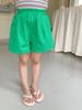 Shorts de verano para niña bebé Rojo de Internet estilo occidental niños personalidad marca de moda estilo coreano color sólido casual cintura alta combinable pantalones cortos