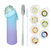 Copo de Água Esportivo para Exterior 650ml de Comércio Exterior com Copo de Plástico Perfumado Tritan Copo Frutado Multiflavores Venda Direta de Fábrica