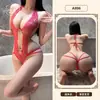 Naranja Amigo Tallas Grandes Lencería Sexy Encaje Caliente Body de Cuello Halter Deseo Puro Entrepierna Abierta Pijamas Apasionados de Una Pieza Amazon