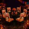 Funda para silla de comedor edición limitada Día de Muertos 2026, nueva funda completa decoración de ambiente de calavera con sombrero mexicano funda de silla a prueba de polvo