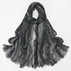 Novo Lenço Longo Plissado de Viscose Tingido Arco-Íris Estilo Étnico Transfronteiriço, Acessório de Viagem Versátil e Fashion, Combinando com Lenço/Xale de Seda