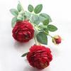 Atacado do Fabricante Estilo Europeu Peônia 3 Cabeças Flor Artificial Decoração de Casa Casamento Flor Artificial Peônia Três Cabeças