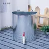 Estilo simples bacia de vegetais doméstica chuveiro montado na parede dormitório balde de água de lata branco antigo banho armazenamento salão de cabeleireiro lavagem de cabelo