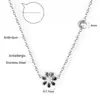Collar Transfronterizo de Joyería con Goteo de Aceite Flor de Margarita Pequeña Corona Dulce Colgante de Mariposa Cadena para Clavícula Collar de Acero Inoxidable para Mujer