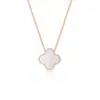 Collar de Trébol de Cuatro Hojas de Plata de Ley 925 para Mujer, Cadena para Clavícula, Chapado en Oro, Nuevo Colgante para 5º Aniversario, Collar de Regalo de Cumpleaños para Novia