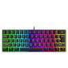 Teclado Mecânico K401 Personalizado de 61 Teclas com Fio e Iluminação RGB para Laptops, Escritório, Jogos e E-Sports