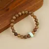 Pulseira de Sândalo Estilo Novo Primavera e Verão com Toque de Luxo, Design de Lótus, Joia Versátil Novo Estilo Chinês, Acessórios de Pulseira de Contas Estilo Tradicional Chinês