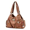 Bolso de Motocicleta Retro de Cuero Suave Transfronterizo, Bolso Cruzado de Hombro Nuevo de Moda Europeo y Americano, En Stock, Bolso de Mujer Calidad Amazon Bolsos