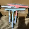 Raspador Limpiacristales para Uso Doméstico, Limpiador de Espejo de Baño y Encimera, Raspador de Silicona, Limpiacristales para Ventanas