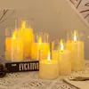 Lámpara de vela electrónica simulación balanceo Lámpara led Amazon copa acrílica cera Navidad cumpleaños boda luces