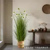 Girasol Artificial en Maceta Planta Verde Decoración Interior de Oficina Bonsái Estilo Nórdico Estilo de Lujo Ligero Adorno Grande de Pie