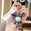 Pingente de chaveiro de animal fofo em resina, chaveiro moderno de acrílico colorido, decoração para bolsa e carro, pequeno presente