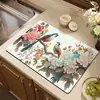 Porta-copos Estilo Chinês para Mesa de Chá, Tapetes Absorventes de Água e Secagem Rápida, Tapetes de Mesa Decorativos Isolantes de Calor e Antiderrapantes, Tapetes Decorativos de Terra de Diatomáceas para Mesa de Jantar, Disponível para Dropshipping