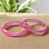 Venda Direta da Fábrica Pulseira Rosa Tulipa Feminina Pulseira de Calcedônia Rosa Claro Pêssego Olho de Gato Pulseira Rosa Gelo