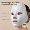 Máscara de Belleza de Silicona LED de Fotones para Rejuvenecimiento de la Piel para Uso en Casa, Dispositivo de Máscara LED Infrarroja para Eliminación de Arrugas y Acné, Máscara LED