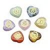 Cristal Natural Pedras Coloridas Pedra de Yoga em Forma de Coração 7 Peças, Pedras Cruas Coloridas Polidas, Popular no Wish e Amazon Vendas Transfronteiriças