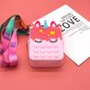 Bolsa Explosiva de Unicornio de Silicona Monedero Rompecabezas Burbuja Control de Roedores Bolso de Hombro Bolso Cruzado Bolso de Presión