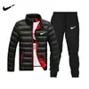 Conjunto de Roupas de Algodão Masculino de Inverno Transfronteiriço Casual Esportivo Calça de Fleece Jaqueta Masculina Casaco de Algodão Tendência Espessado Quente Roupas de Algodão