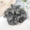 Qi Yue Temperamento Francés de Alta Gama Goma para el Pelo Estilo Intestino Grande para Mujeres Encaje Plisado Estilo Perezoso Banda de Goma de Alta Elasticidad Cuerda para el Pelo Accesorios para el Cabello