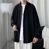Camisa Muy de Hada para Hombre de Manga Larga ins Moda Rudo Guapo Otoño Color Sólido Camiseta Interior Estilo Coreano Caída Holgada Top T