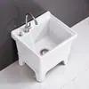 Bacias Cerâmicas para Uso Doméstico, Preço Especial, Tamanho Pequeno, para Varanda e Banheiro, Lavatório Reutilizável