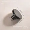 Manija de Aleación de Zinc de un Solo Agujero Dorada Redonda para Cajón Puerta de Gabinete Manija Negra Sólida para Armario Herrajes