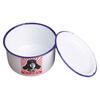 Atacado do Fabricante Grande Capacidade com Tampa Caneca de Chá Retrô Nostálgica Esmalte de Arroz Copo para Fast Food Tigela para Estudante de Macarrão Instantâneo