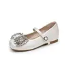 Zapatos Planos de Mujer para Aumentar la Altura 06 Nuevo Moda Otoño Poco Profundos Versátiles con Lazo de Pedrería Cuadrados Mary Janes
