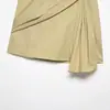 Saia feminina de sarja com cadarço INS design de venda quente transfronteiriço AliExpress Europeu e Americano moda cor sólida cáqui