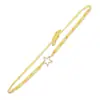 Pulseiras Trançadas Estilo Boêmio Populares Transfronteiriças Europeias e Americanas, Pulseiras Simples e Modernas de Estrela de Cinco Pontas, Acessórios Modernos e Versáteis