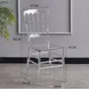 Silla de plástico cristalino Napoleon para salón de banquetes transparente acrílico estilo bambú hotel exterior ceremonia de boda simple