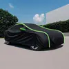 Diseñada Especialmente para Cruce de Fronteras Vinilo Impermeable y Protector Solar 210t Cubierta para Coche, Cubierta Negra para Coche, Cubierta Impermeable para Coche