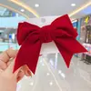 Atacado de Fábrica Grande Tiara de Laço Vermelho Presilha de Cabelo Infantil Celebridade da Internet Novo Presilha de Cabeça de Veludo Acessórios de Cabelo
