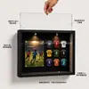 Insignias Personalizadas de Estrellas de Fútbol y Baloncesto Caja Mini Museo Silueta Imán para Refrigerador Placa de Metal Absorción Magnética Marco de Fotos
